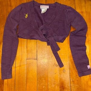 American Girl Doll Isabelle Purple Wrap Cardigan Sweater FOR GIRLS Small 7/8